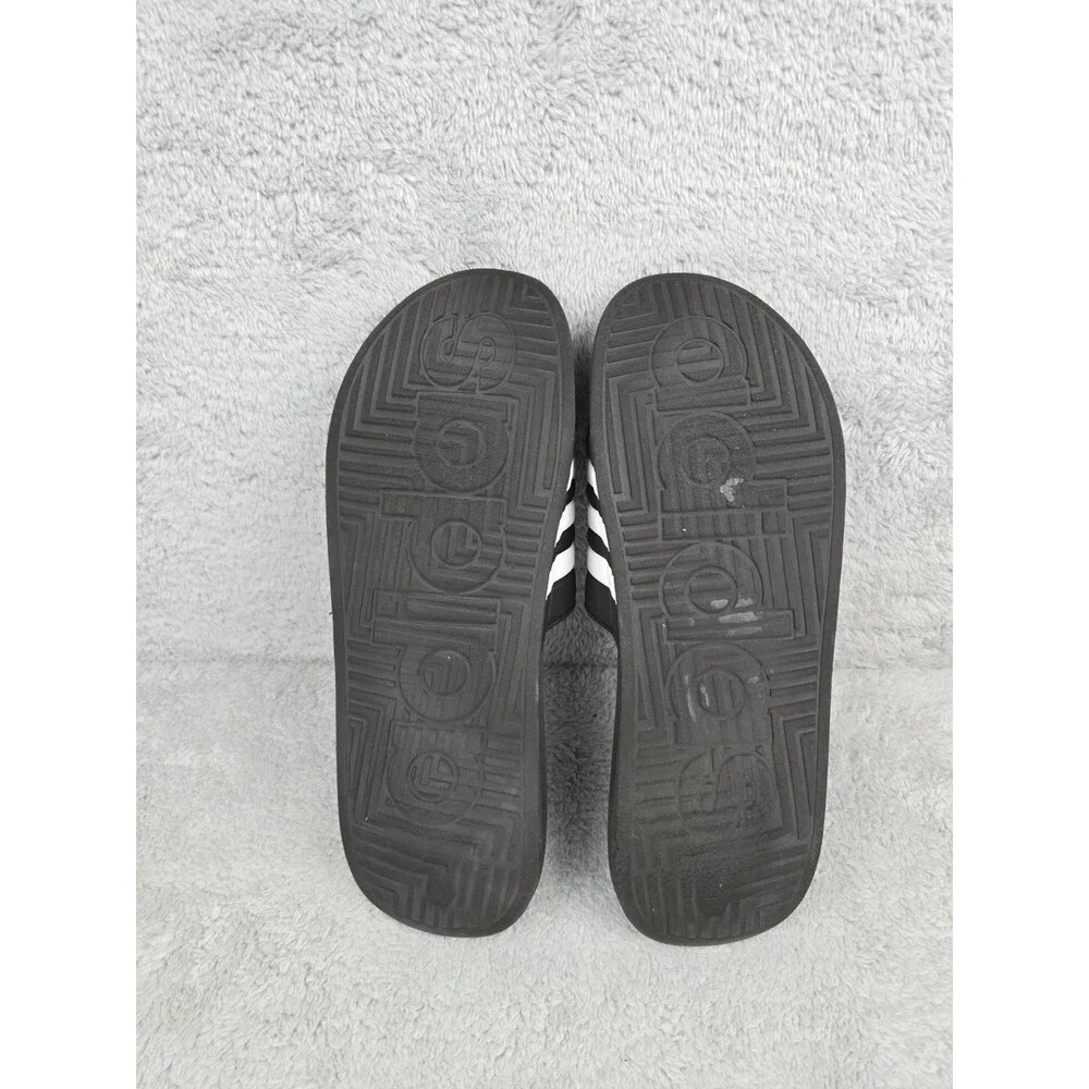 Adidas Adissage Slides Sandals Mens Size 13 Black/White #F35580